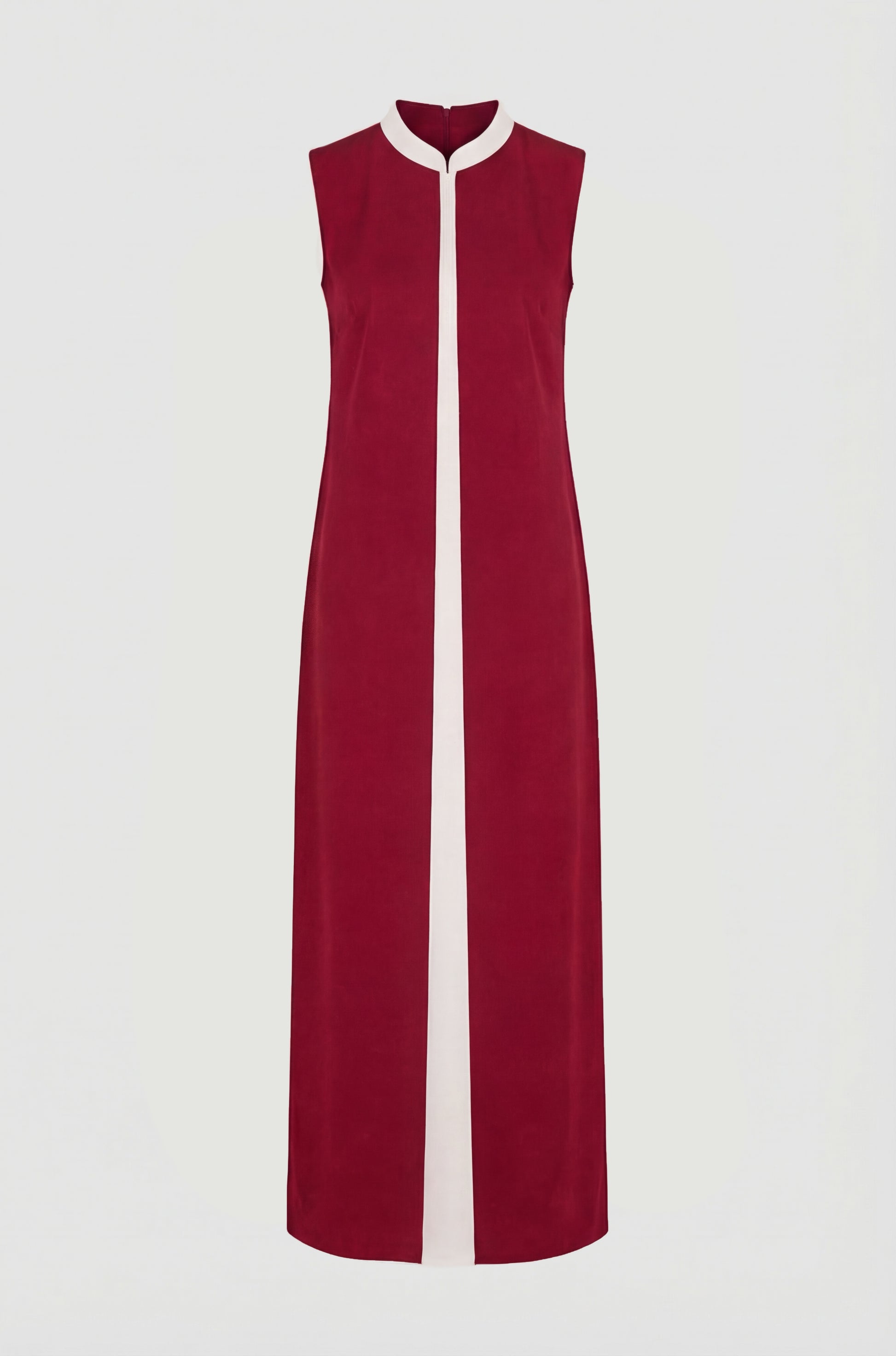 Red Kentish dress editorial, lyocell eucalyptus and cactus fabric, IF Collections Paris