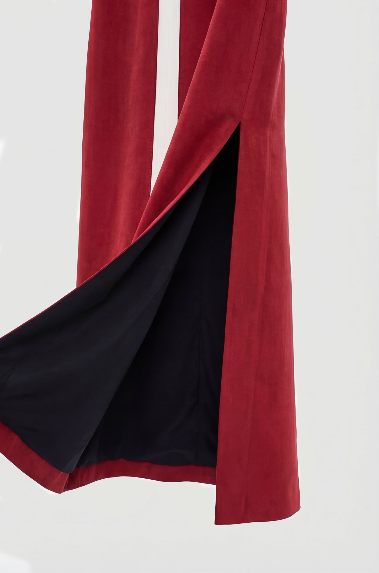 Red Kentish dress editorial styled, lyocell and cactus fabric, IF Collections Paris