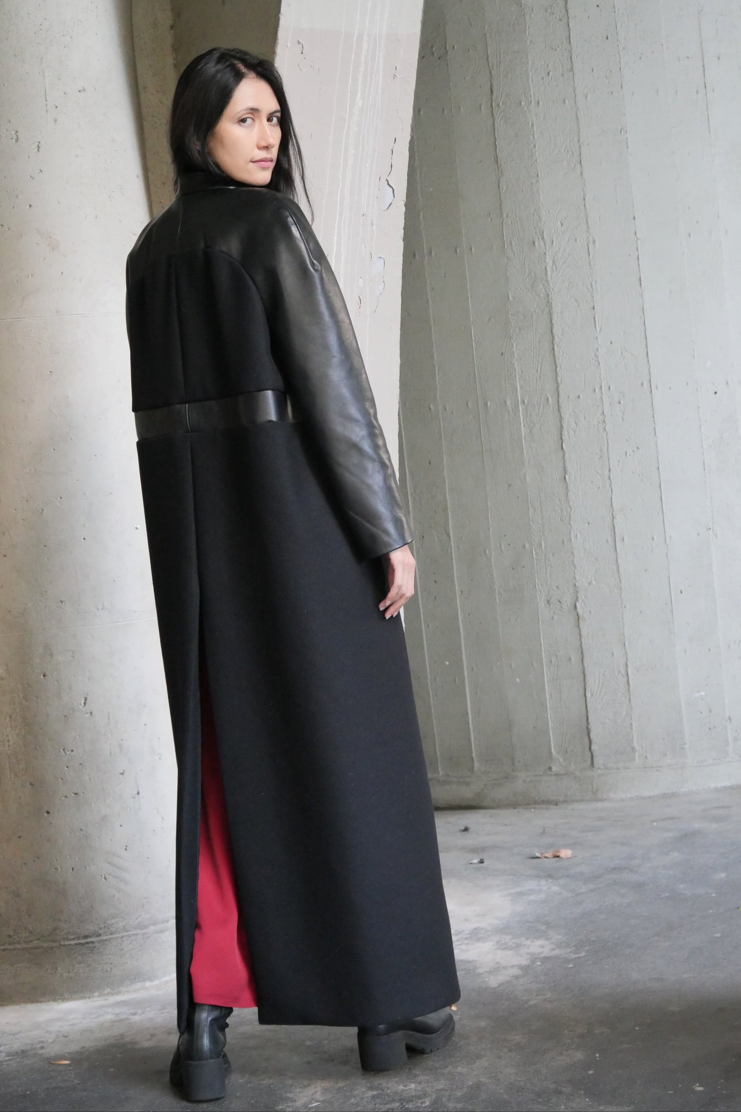 Black Raglan coat